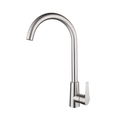 Brushed SUS304 Stainless Steel Kitchen Faucet Hot And Cold Water Mixer Tap Good Quality Kitchen Sink Healthy Faucet