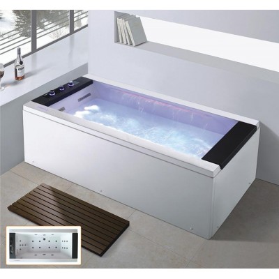 Glass And Acrylic Base Bathtub With Whirlpool Function Massage Jacuzzi For Bathroom Spa Bath Tub System With Steam